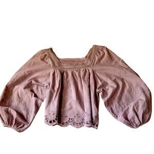 Universal Thread Lilac Puff Sleeve Blouse. L
